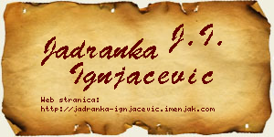 Jadranka Ignjačević vizit kartica
